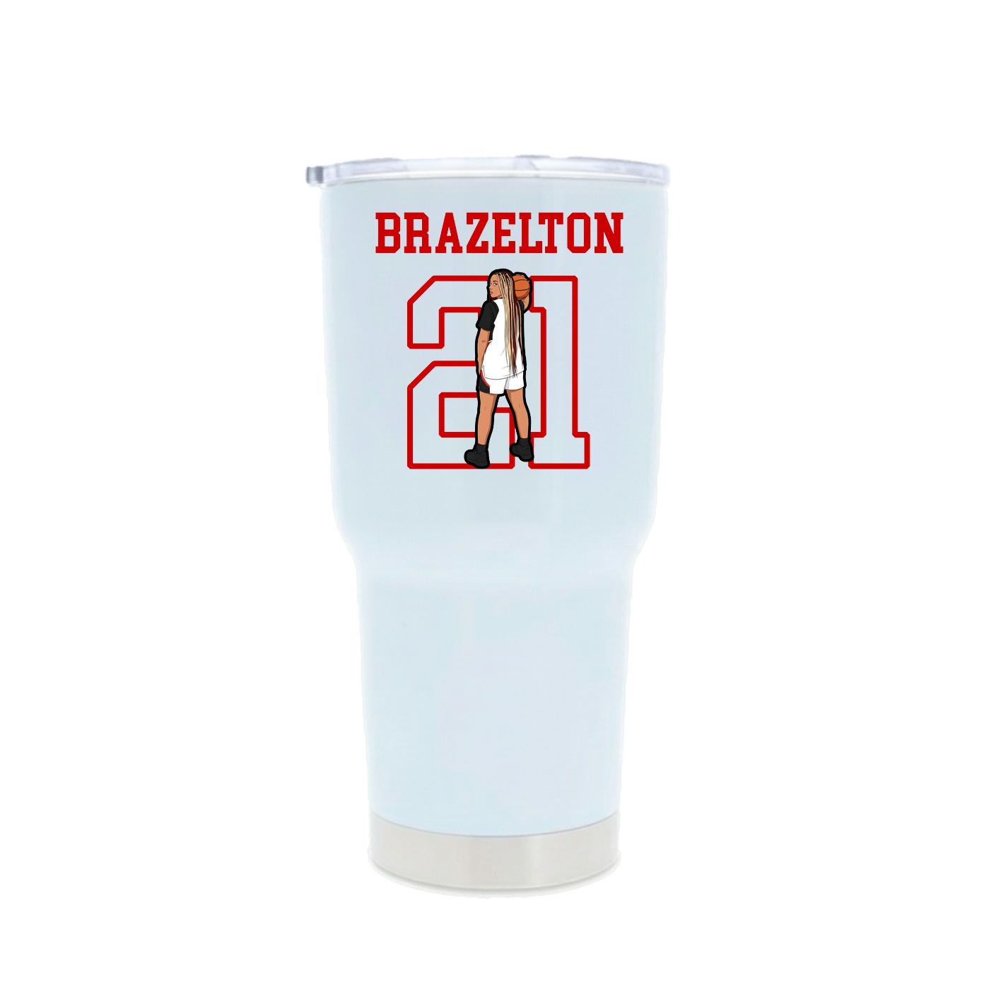 30oz Stainless Steel Tumbler — Shirsey in White