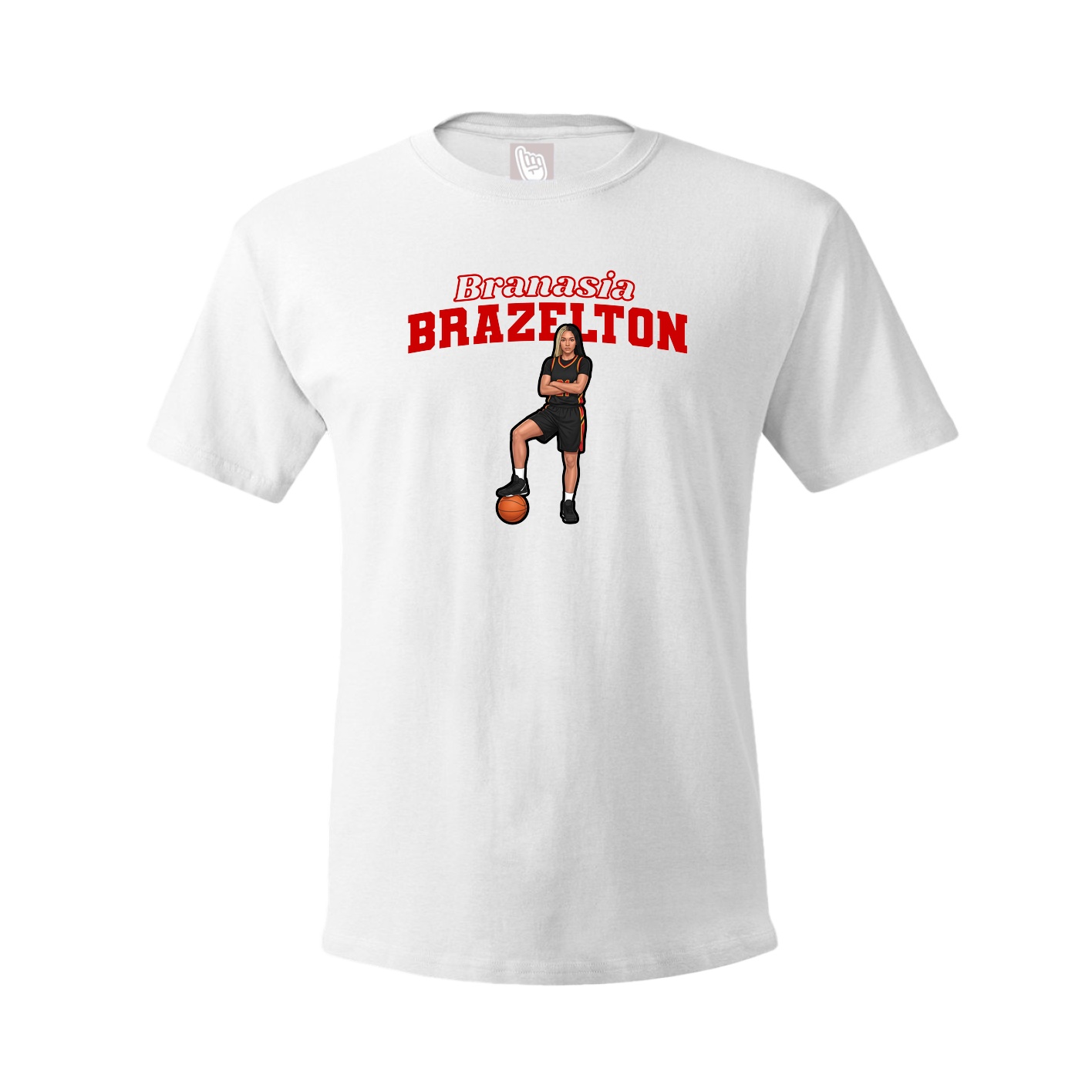 Youth Tee — Name Arch in White