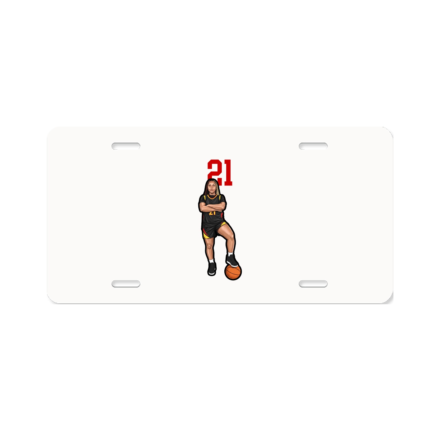 License Plate — Number Top in Classic