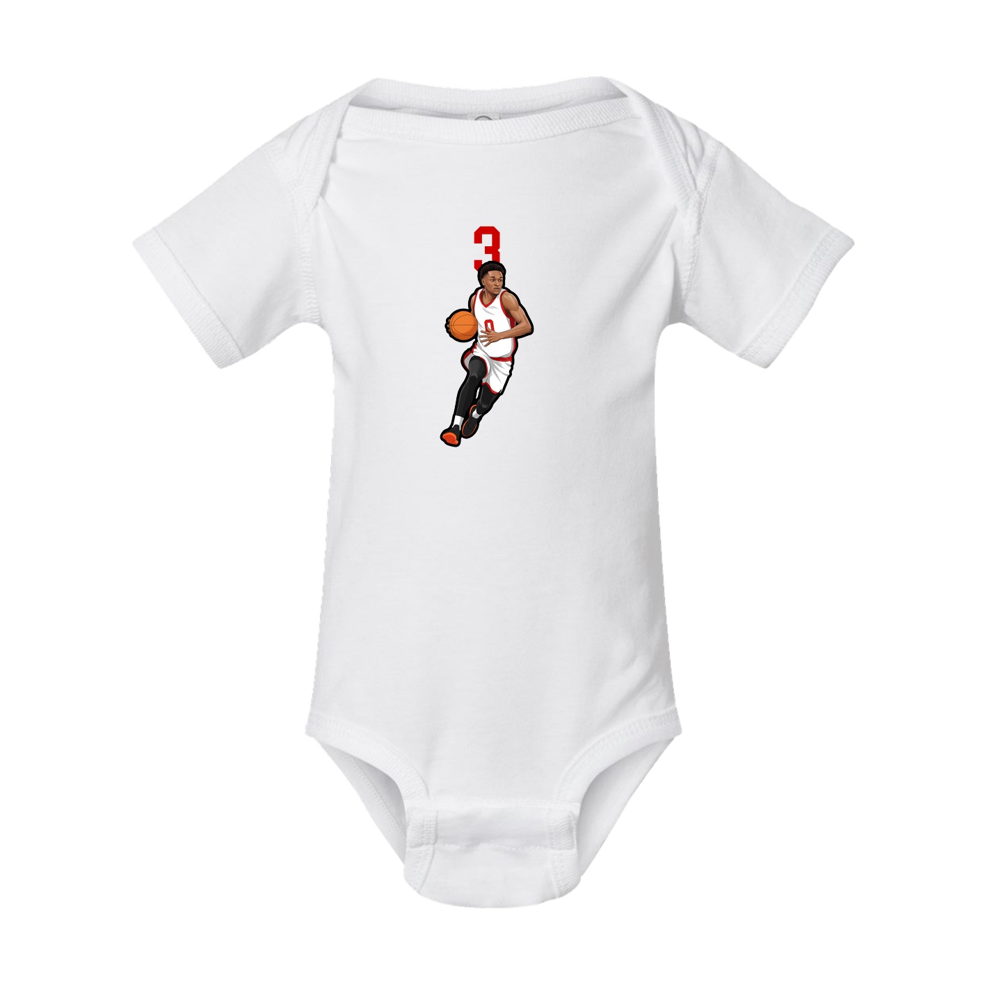 Baby Onesie — Number Top in White