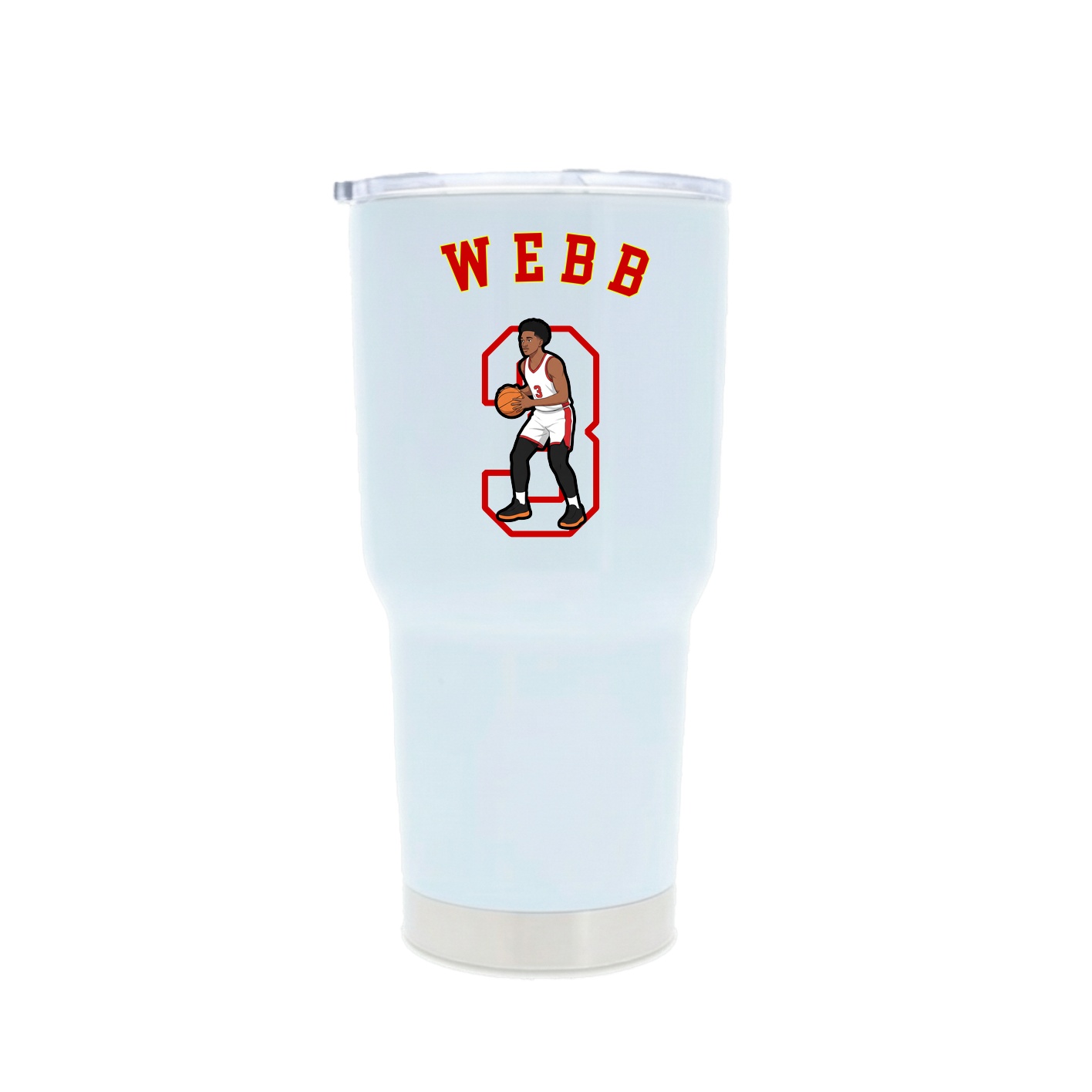 30oz Stainless Steel Tumbler — Shirsey Arch in White