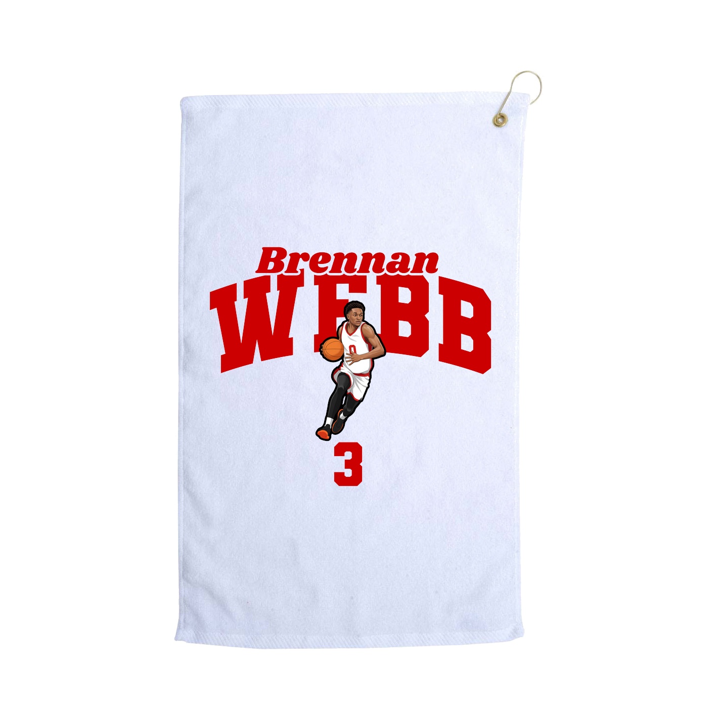 Golf Towel — Signature Arch in White