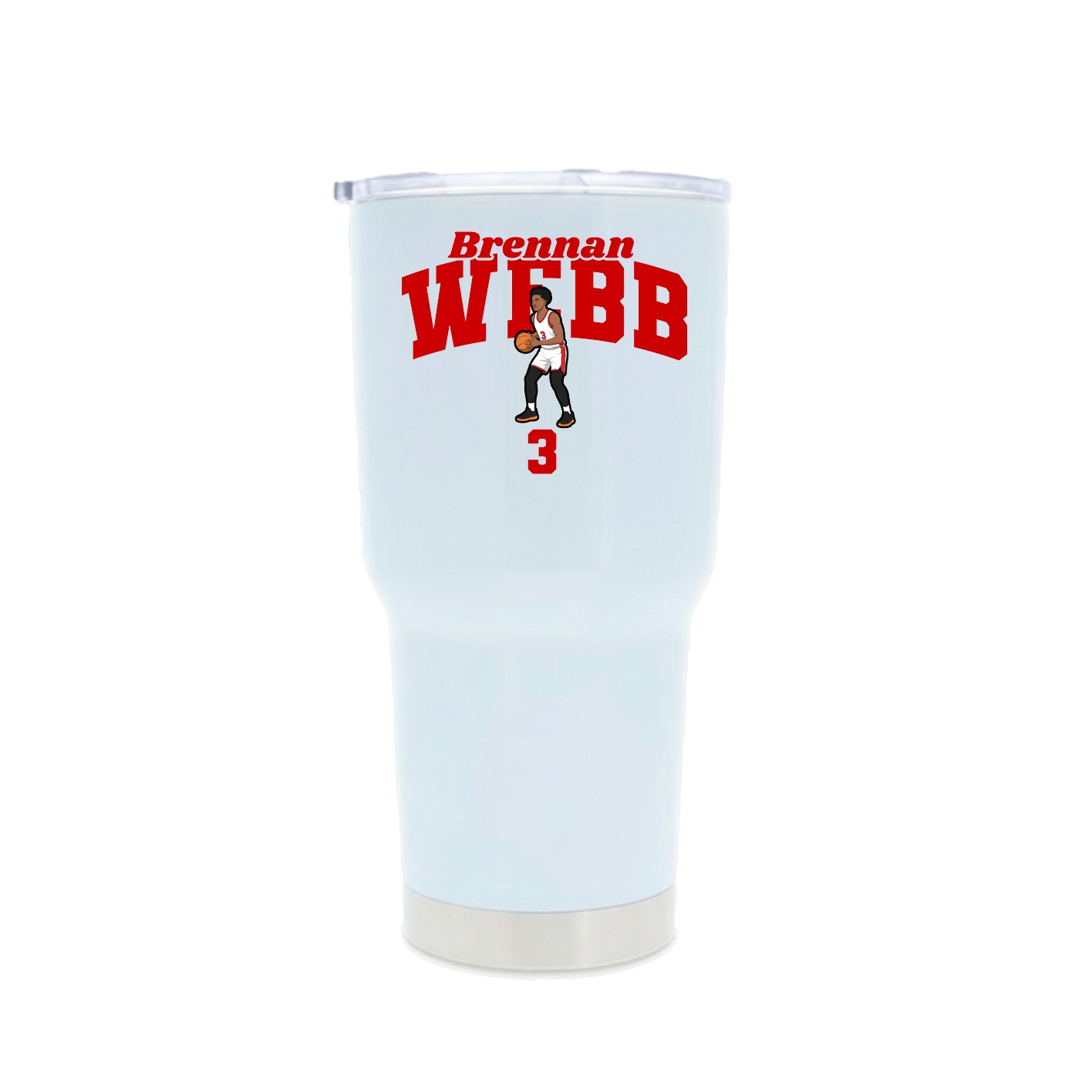 30oz Stainless Steel Tumbler — Signature Arch in White