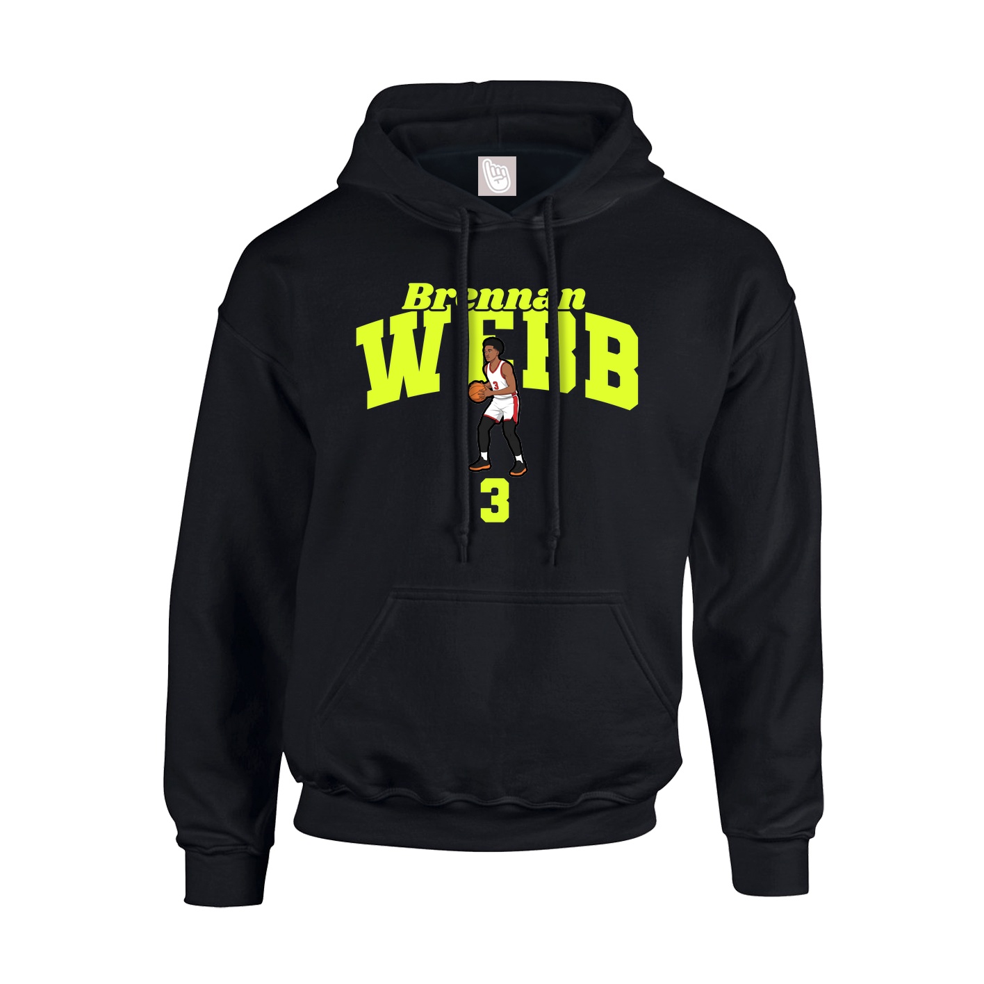 Youth Hoodie — Signature Arch in Black