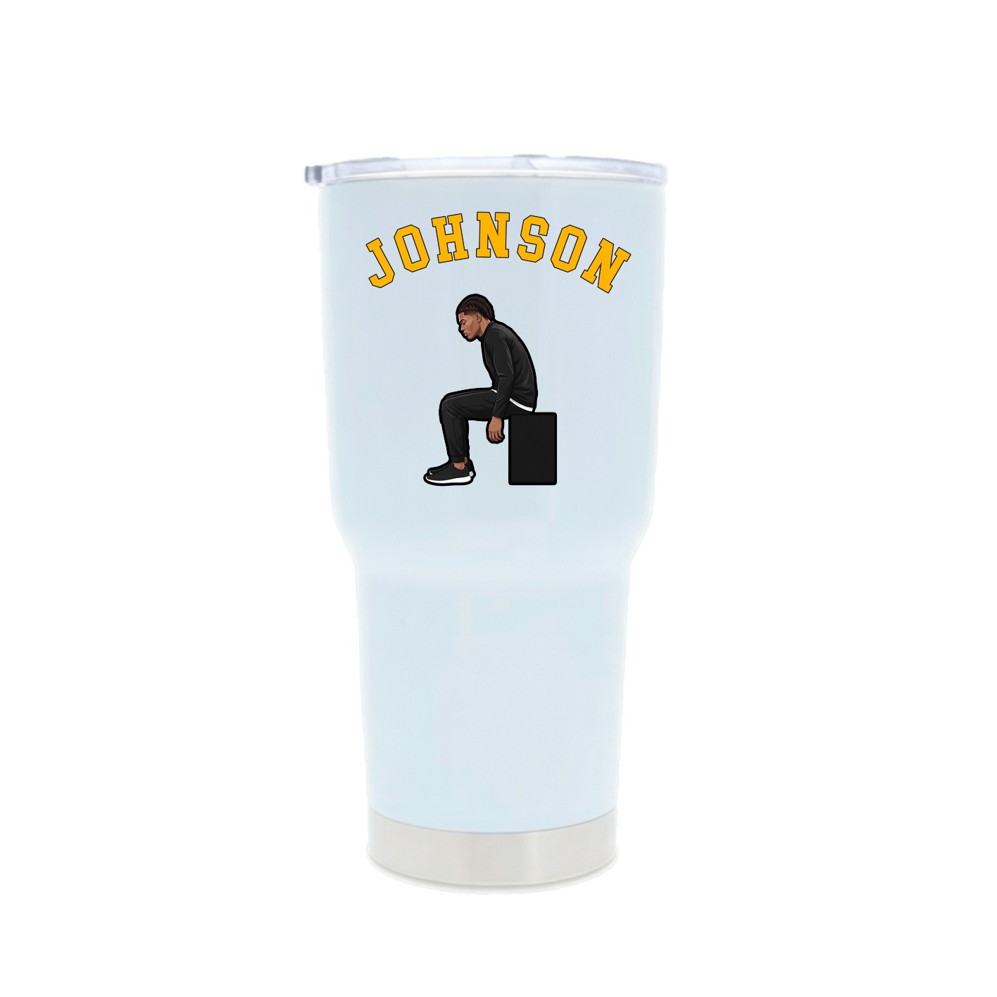 30oz Stainless Steel Tumbler — Shirsey Arch in White