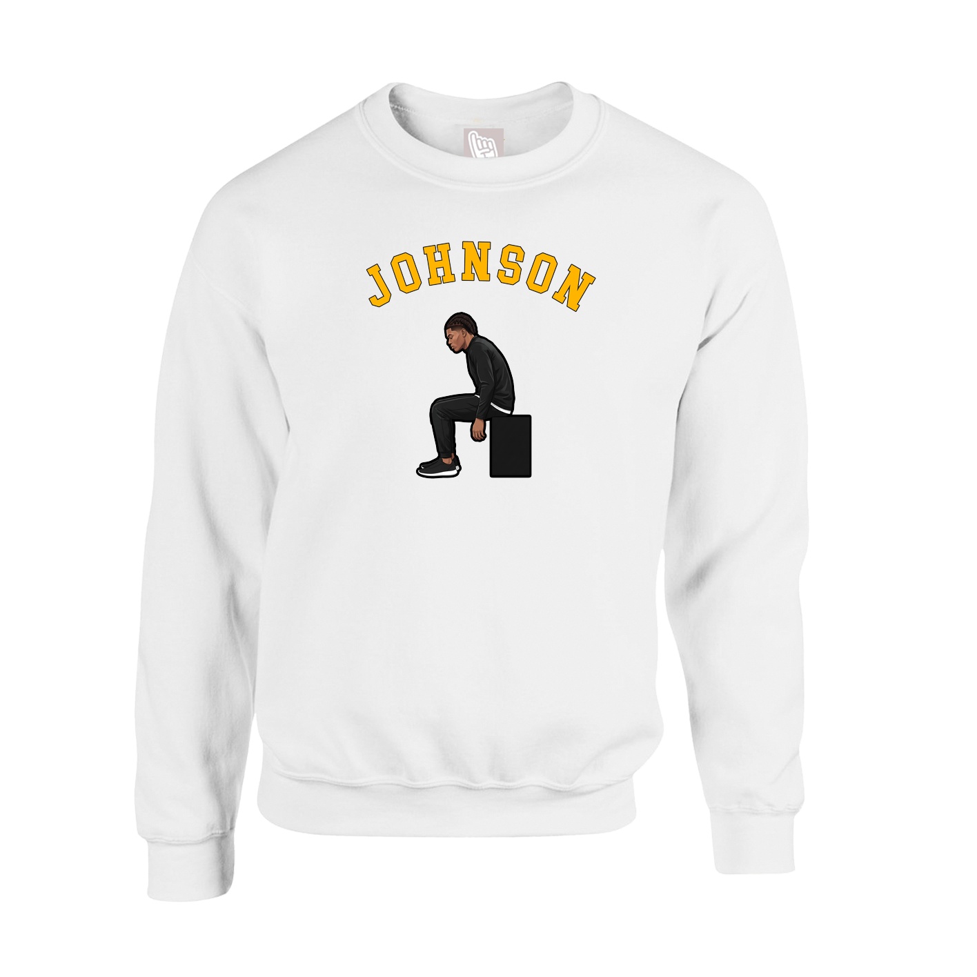 Fleece Crew — Shirsey Arch in White