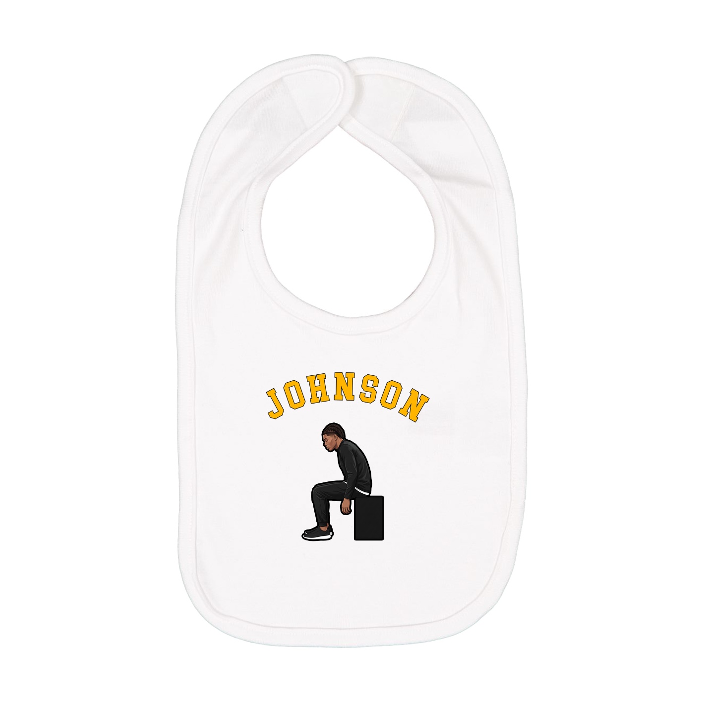 Infant Bib — Shirsey Arch in White