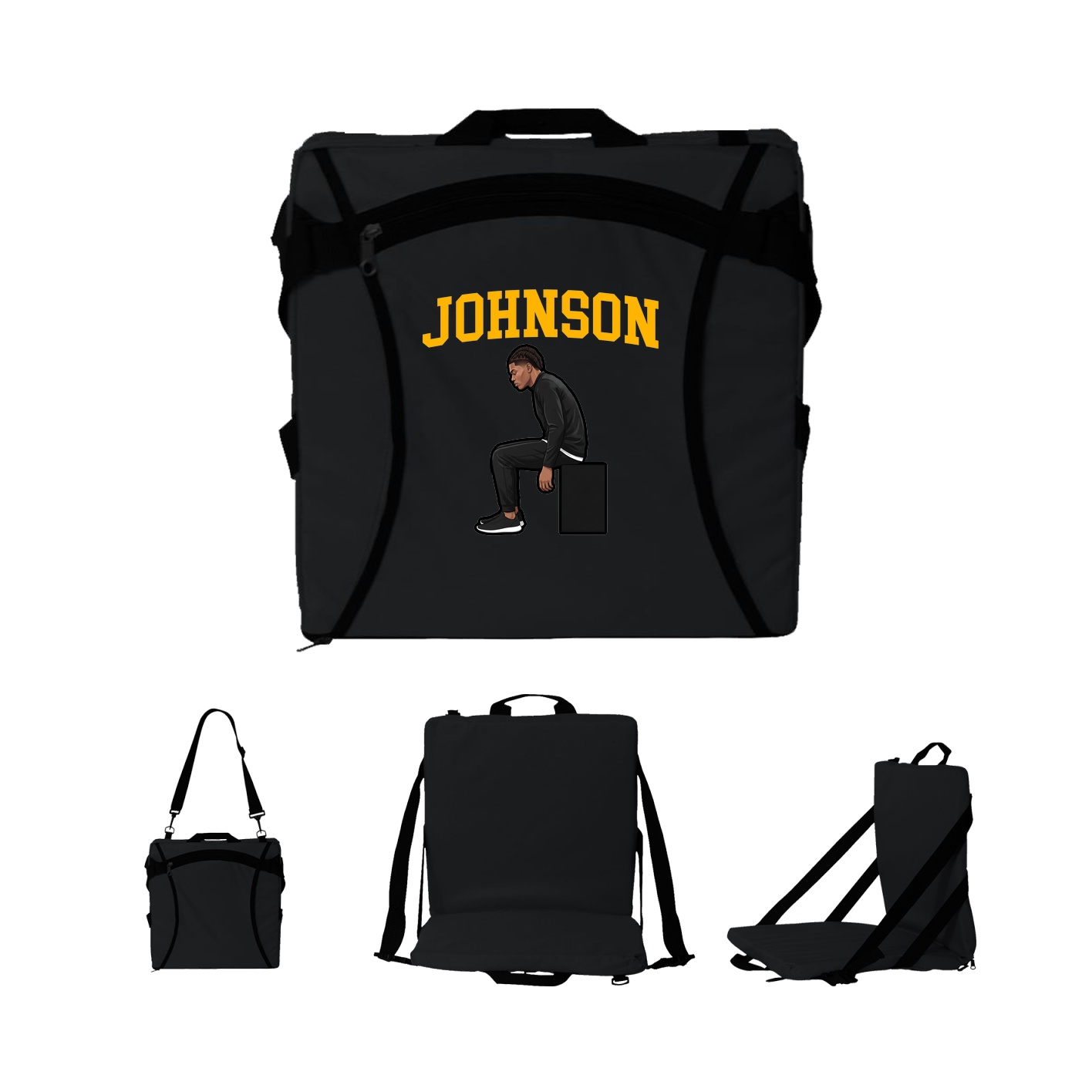 Folding Stadium Seat — Shirsey in Black