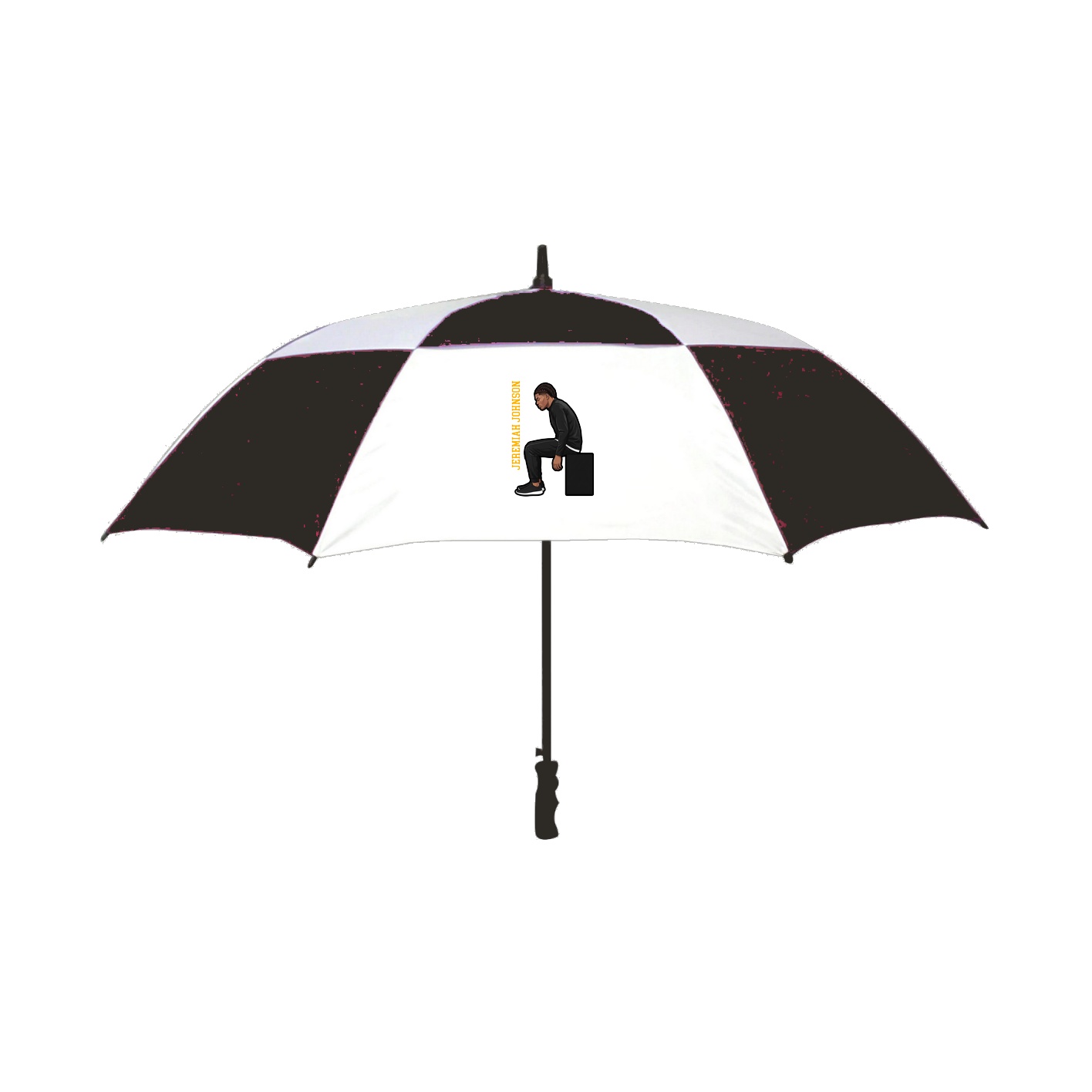Golf Umbrella — Name Vertical in Black