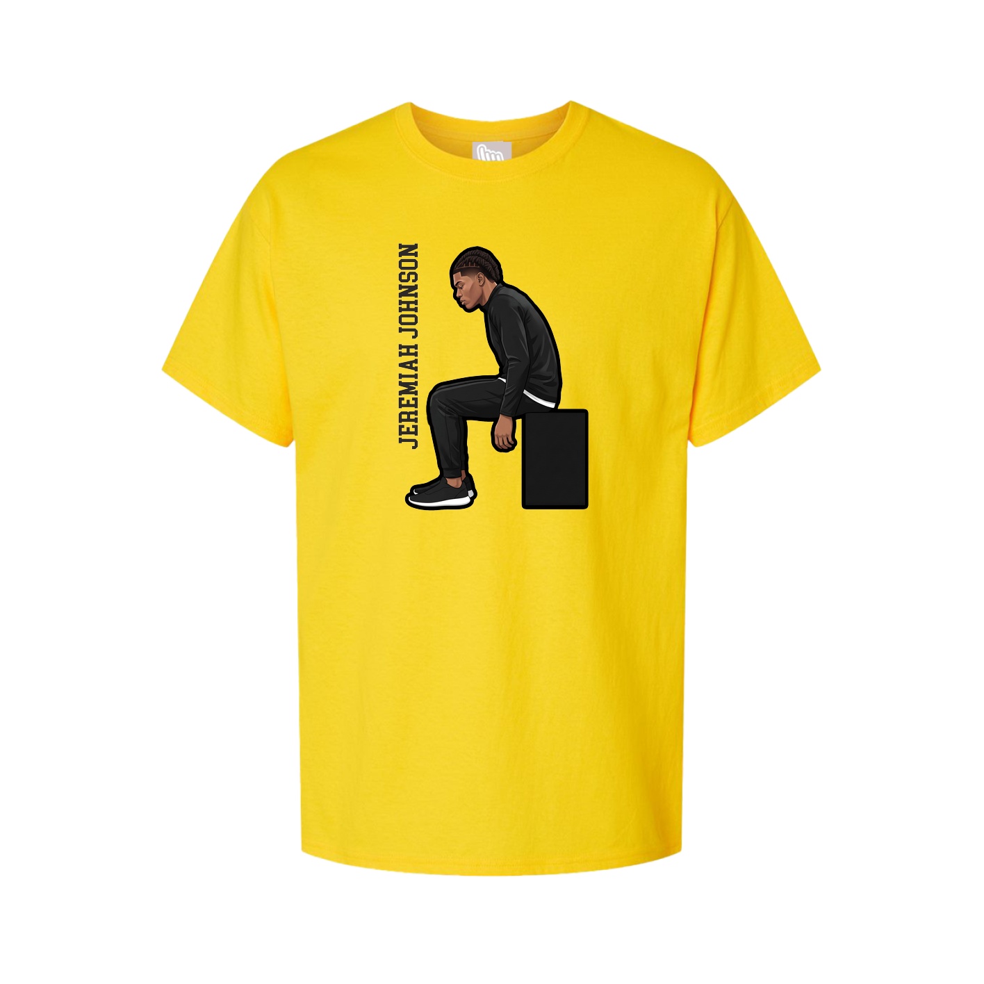 Youth Tee — Name Vertical in Gold