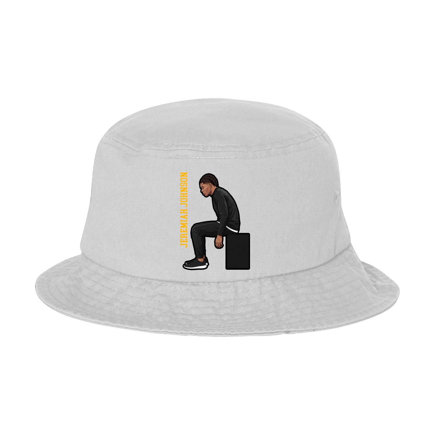 Bucket Cap — Name Vertical in White