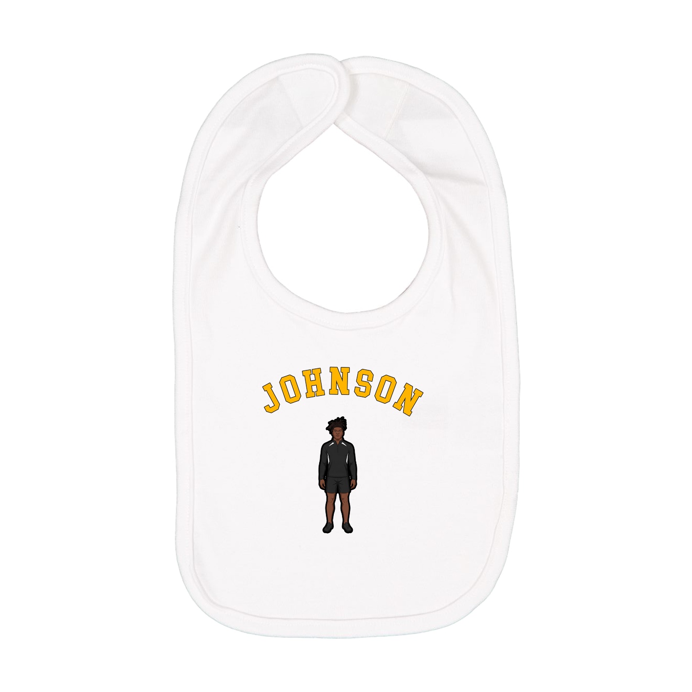 Infant Bib — Shirsey Arch in White