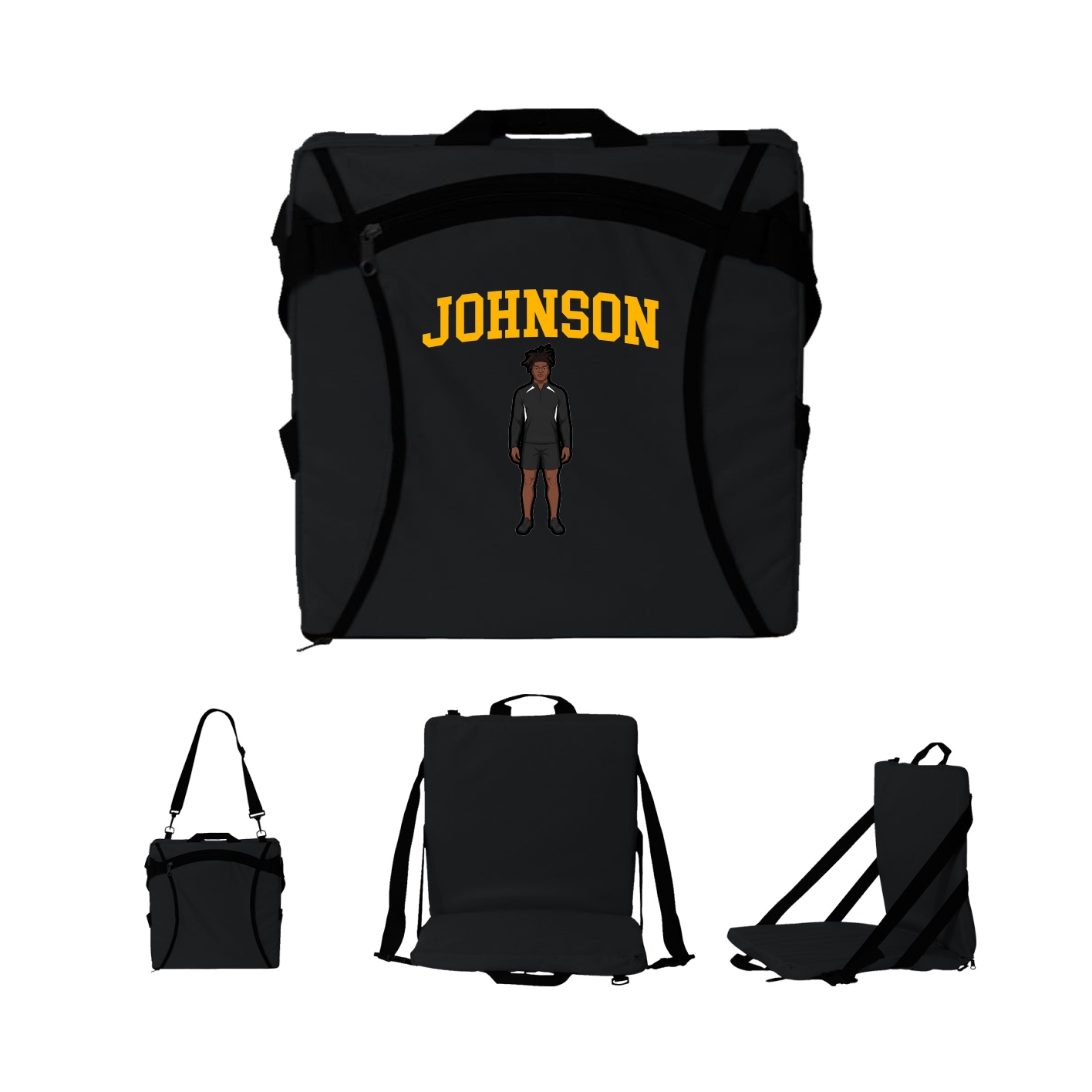 Folding Stadium Seat — Shirsey in Black