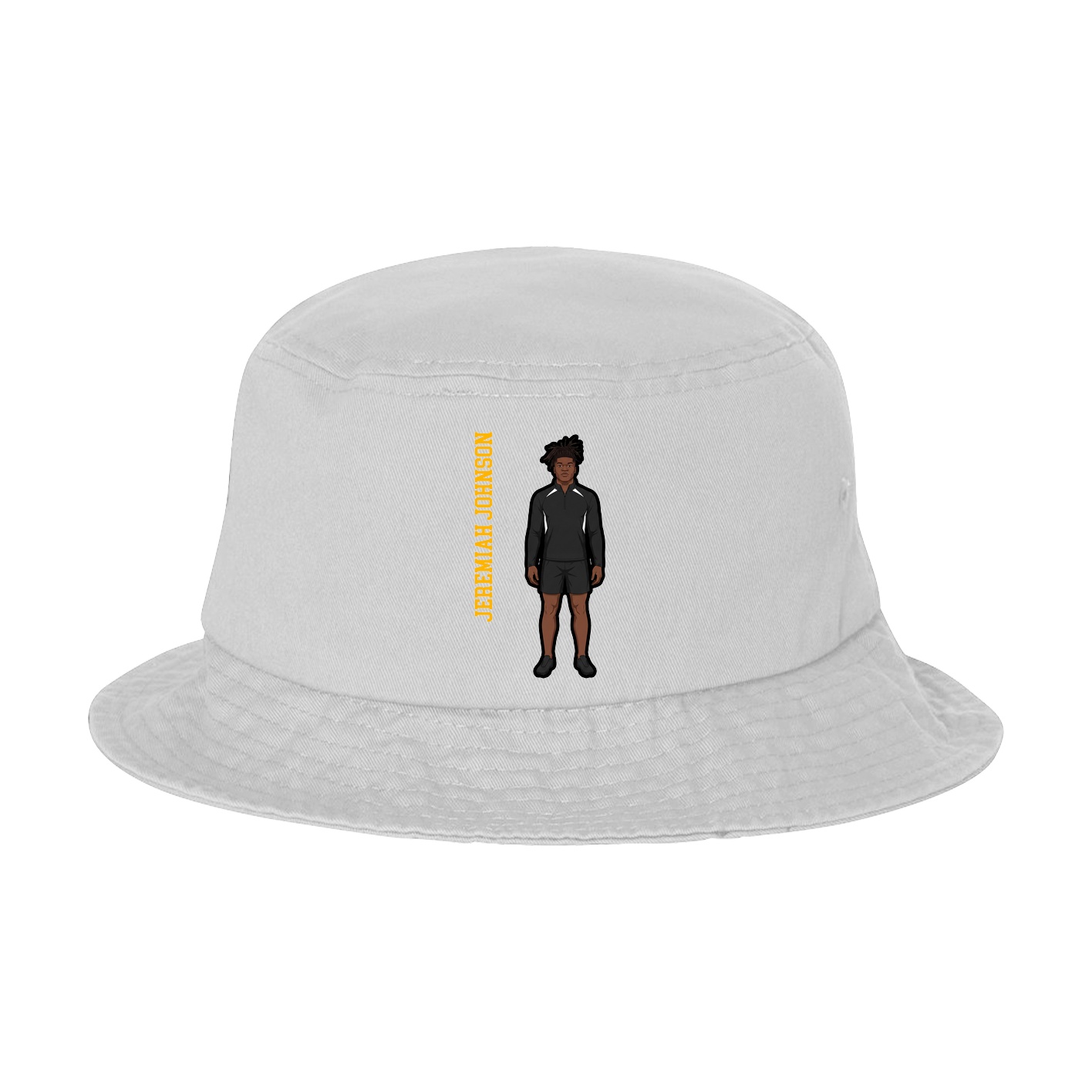 Bucket Cap — Name Vertical in White