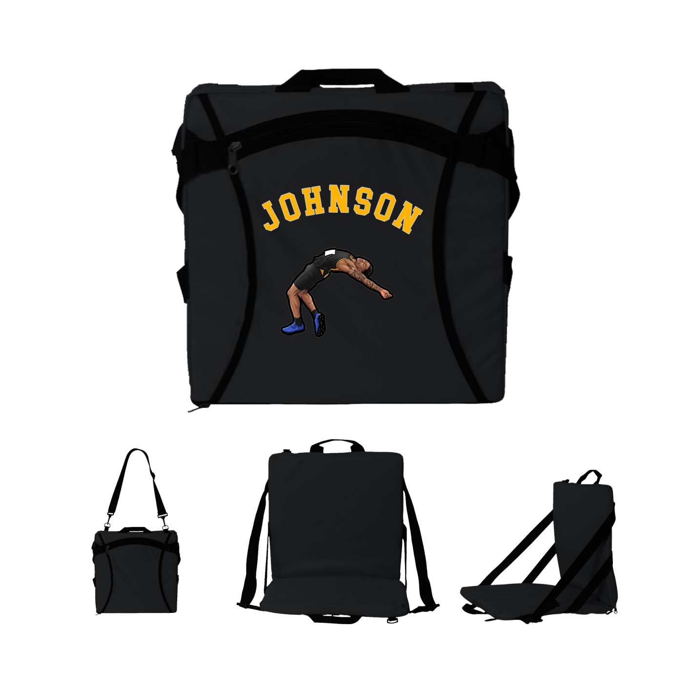 Folding Stadium Seat — Shirsey Arch in Black