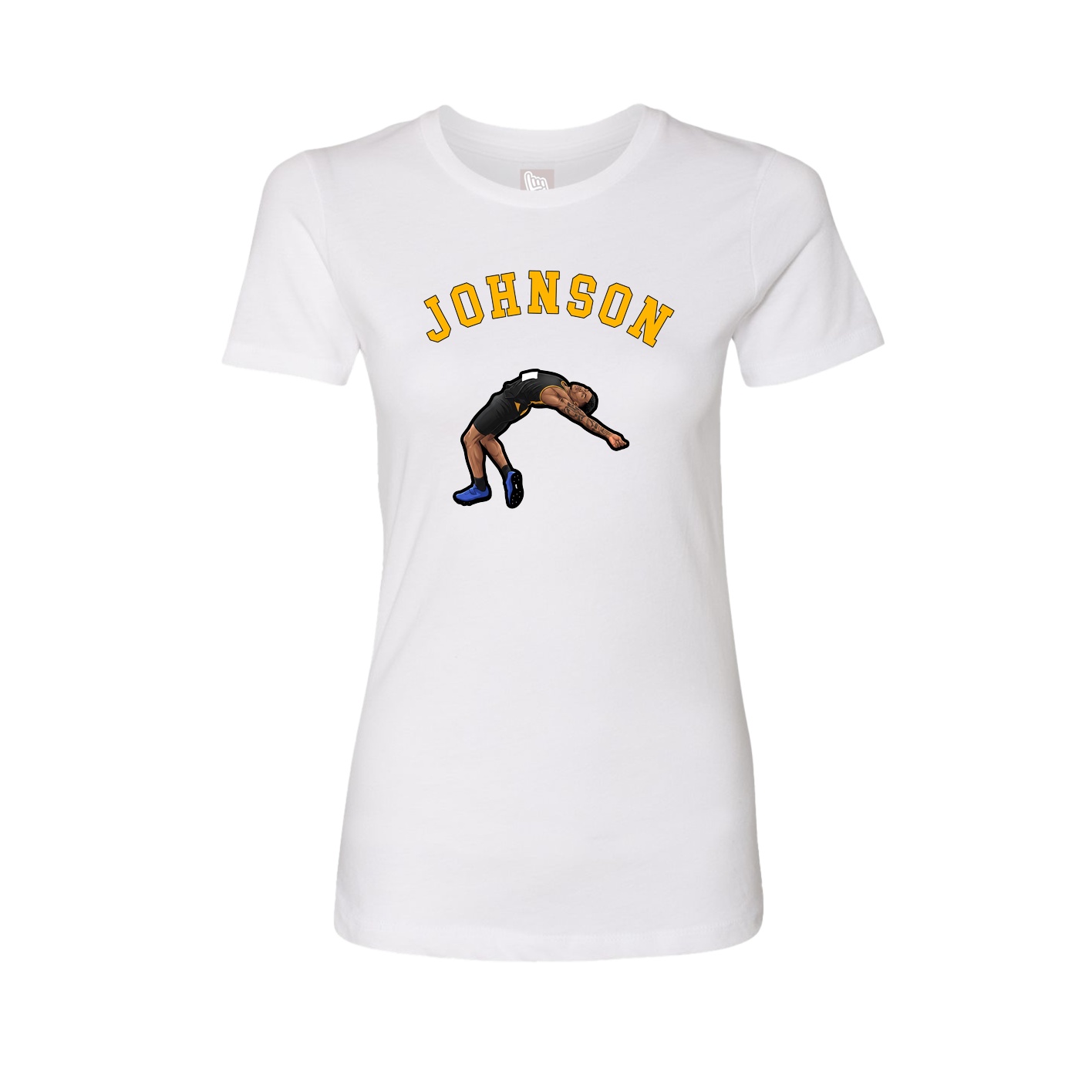 Fitted Women's Tee — Shirsey Arch in White