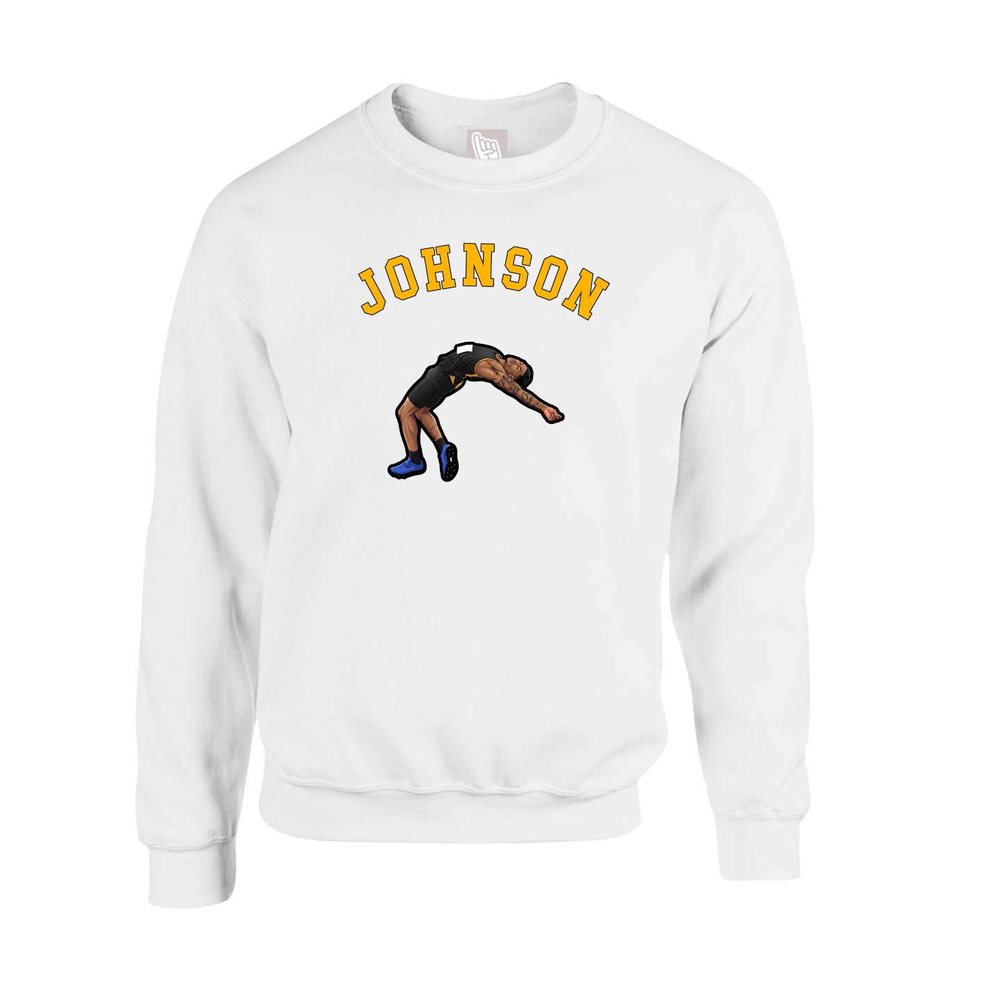 Fleece Crew — Shirsey Arch in White
