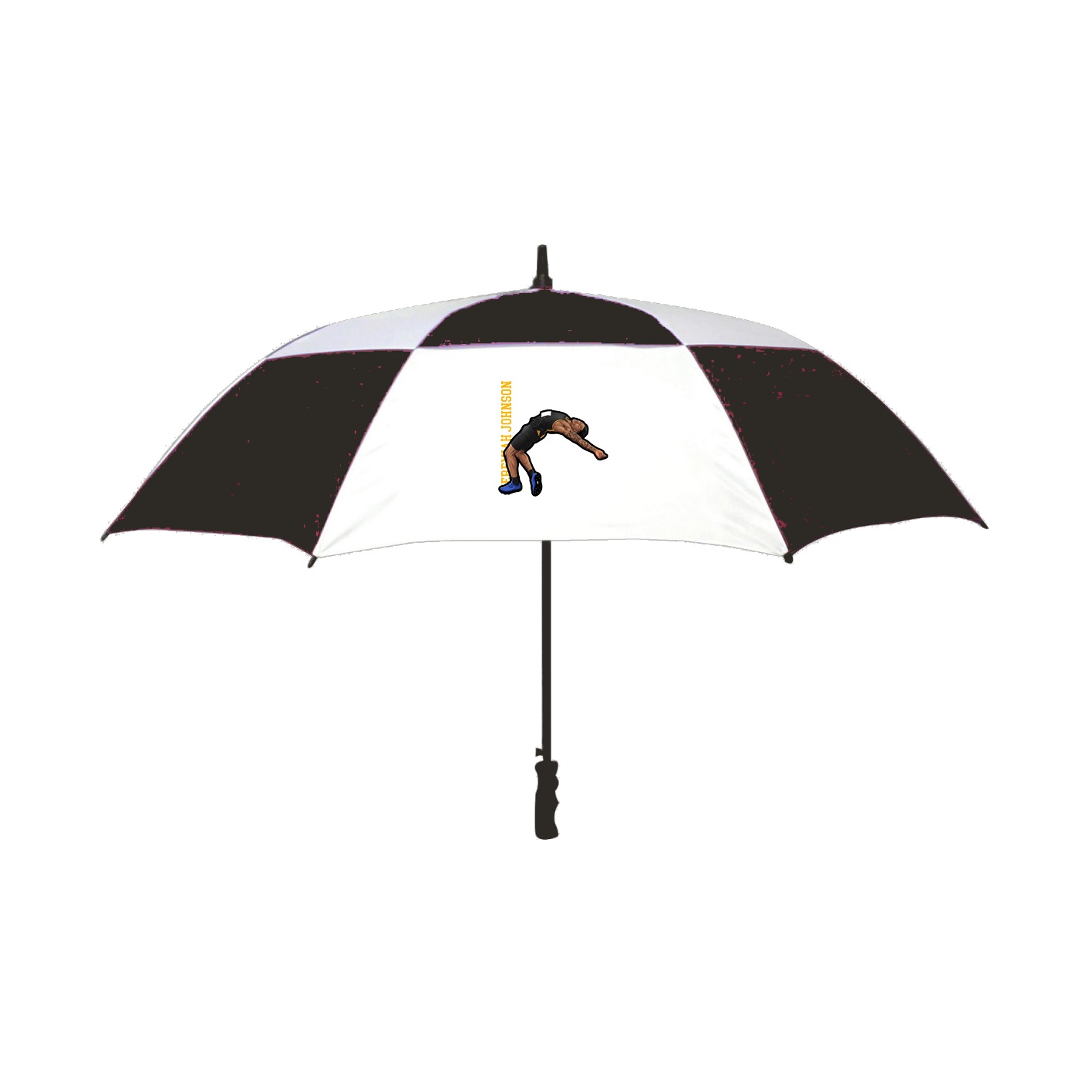 Golf Umbrella — Name Vertical in Black