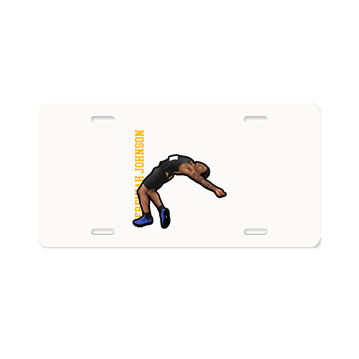 License Plate — Name Vertical in Classic