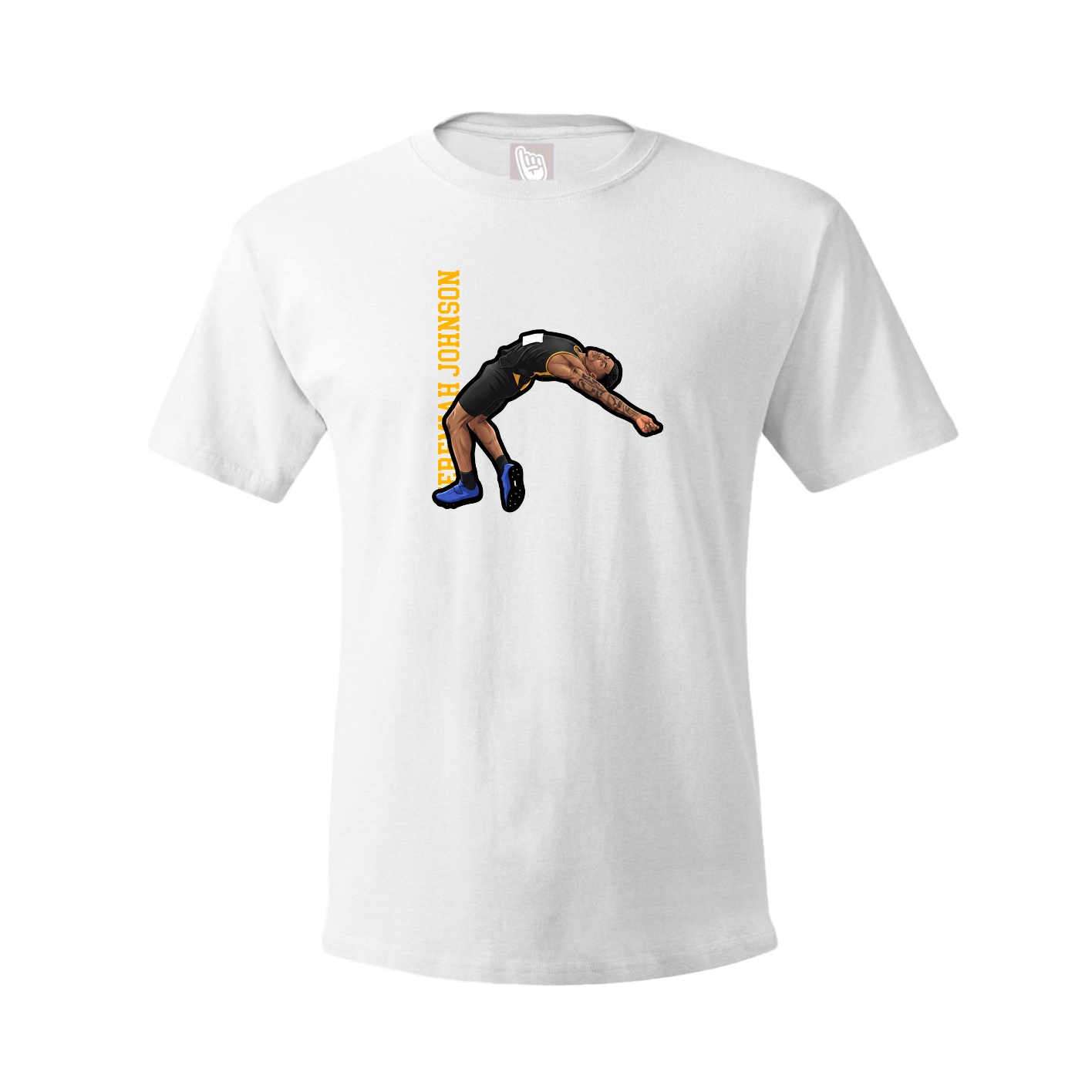 Tee — Name Vertical in White