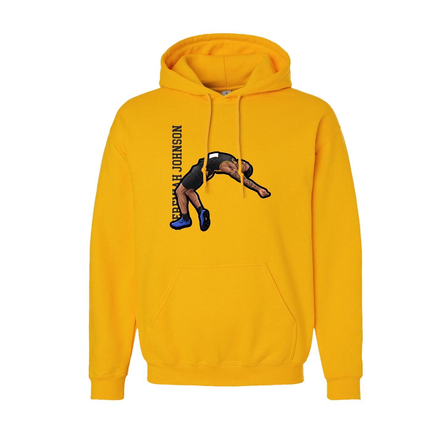 Hoodie — Name Vertical in Gold