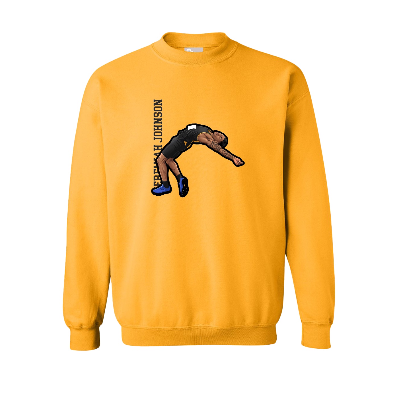 Fleece Crew — Name Vertical in Gold