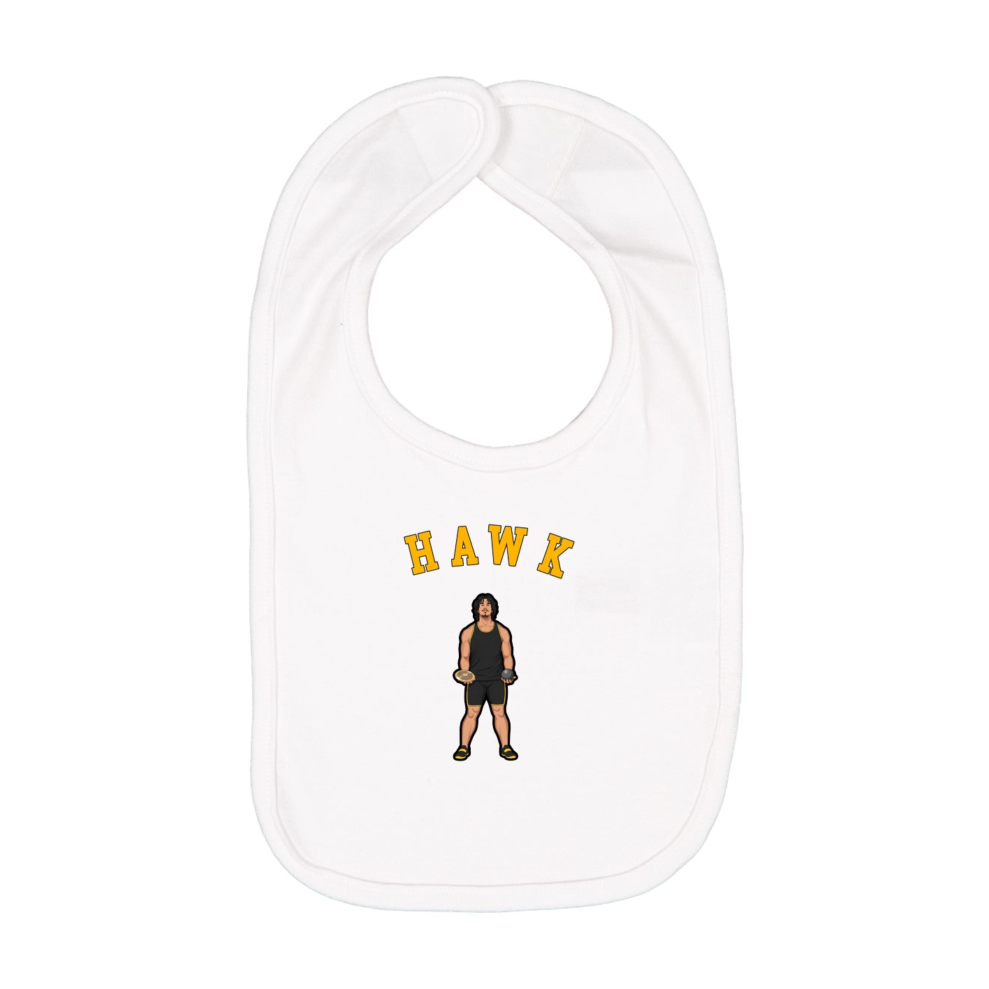 Infant Bib — Shirsey Arch in White