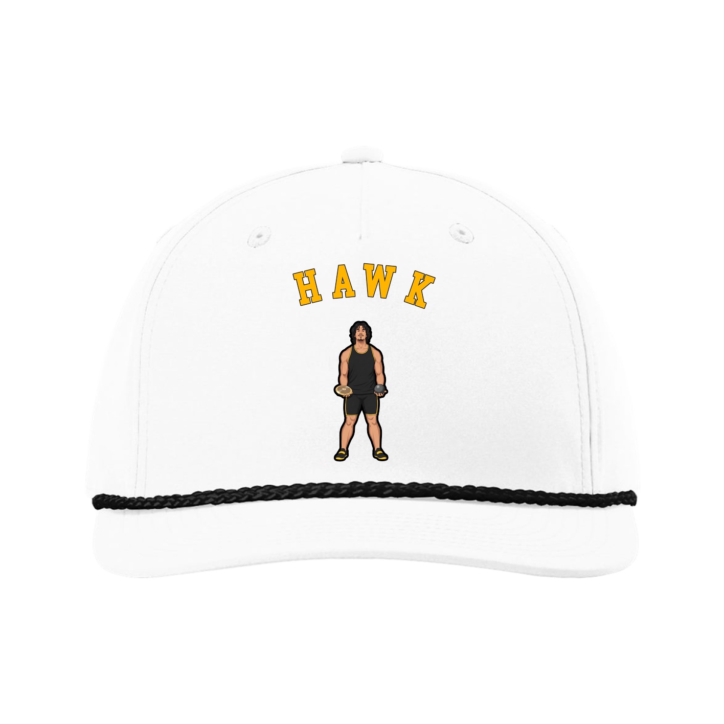 Five-Panel Classic Rope Cap — Shirsey Arch in White