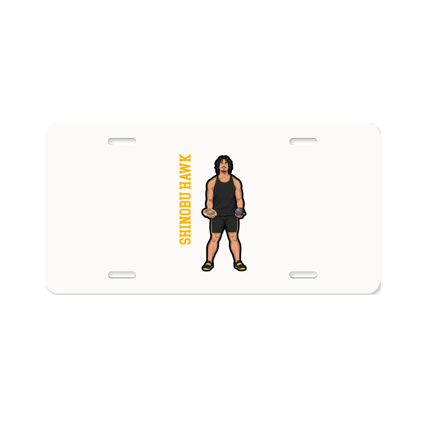 License Plate — Name Vertical in Classic