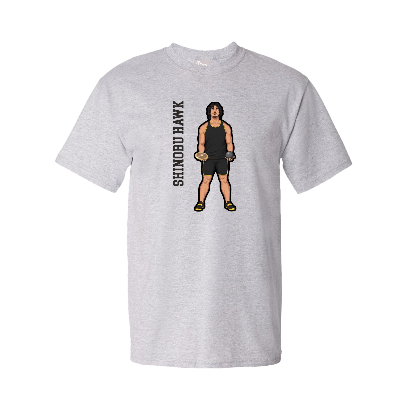 Youth Tee — Name Vertical in Grey