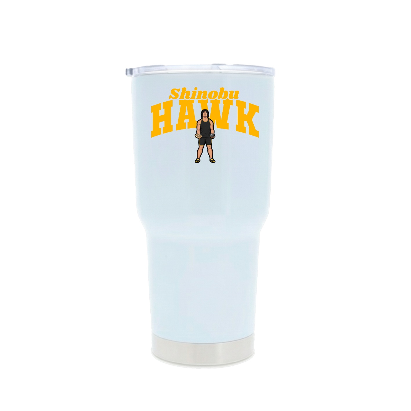 30oz Stainless Steel Tumbler — Signature Arch in White