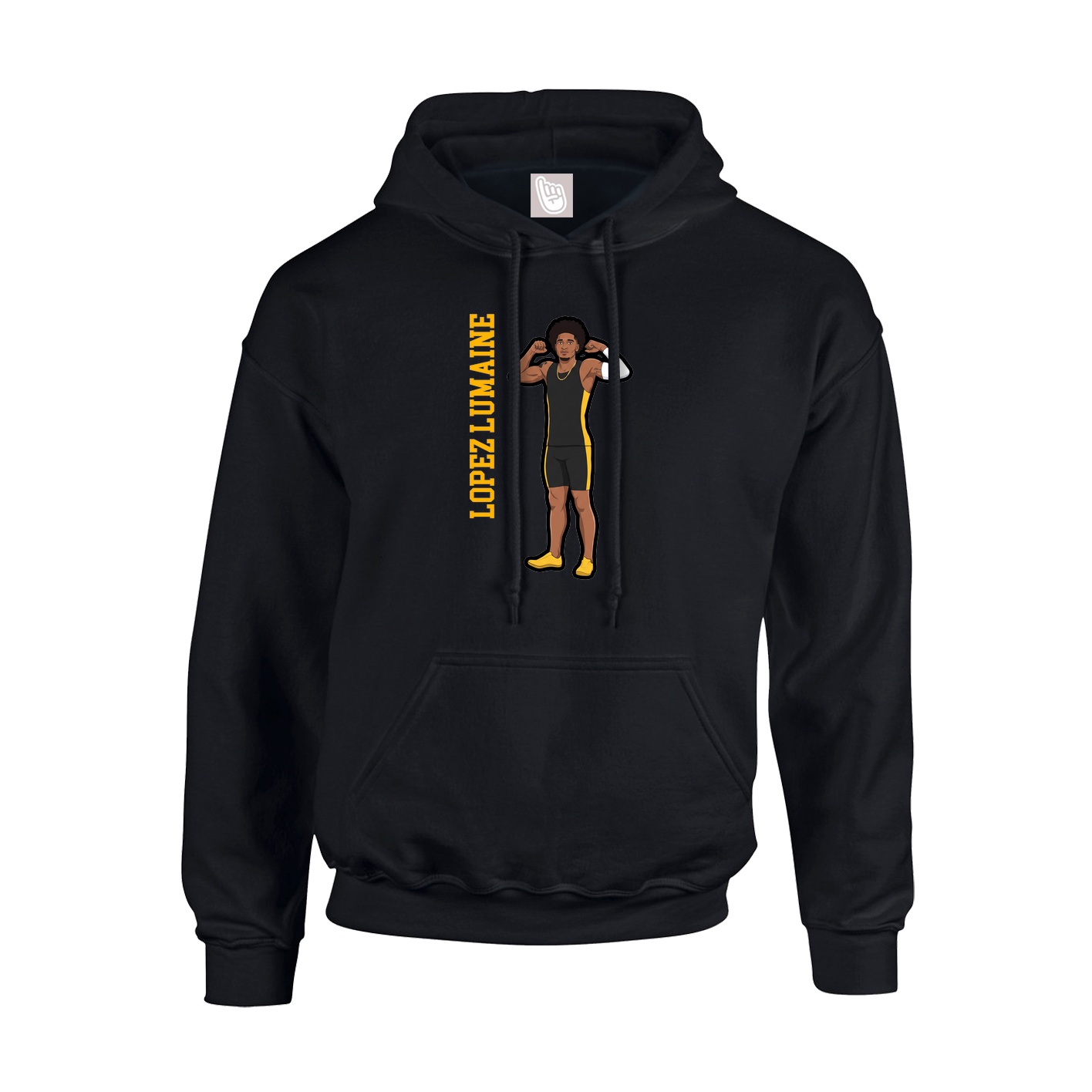 Youth Hoodie — Name Vertical in Black
