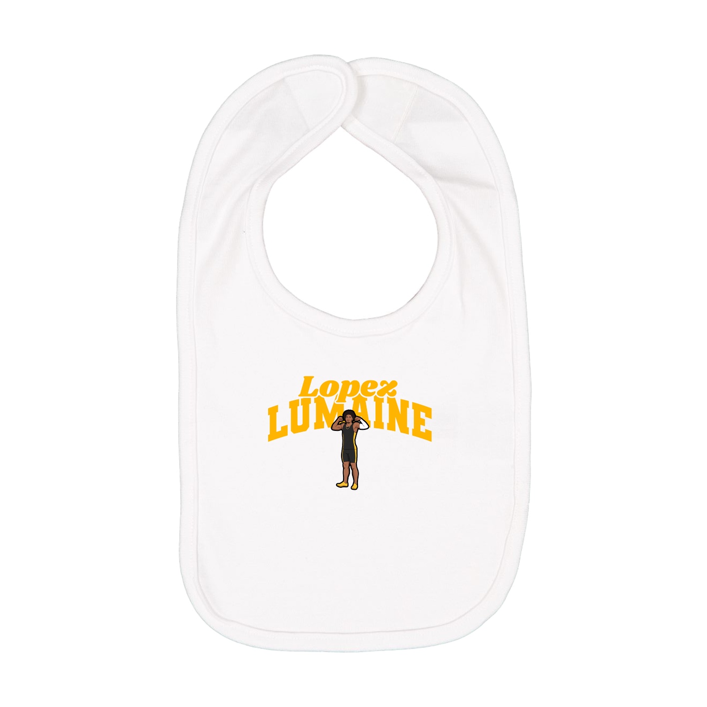 Infant Bib — Signature Arch in White