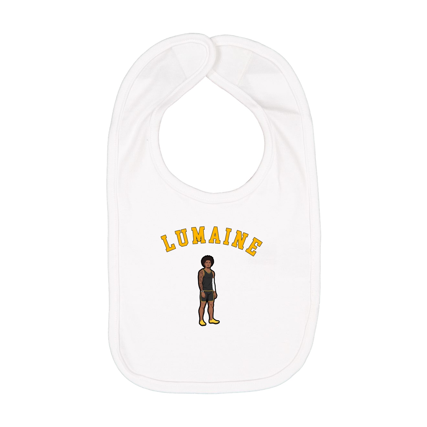 Infant Bib — Shirsey Arch in White