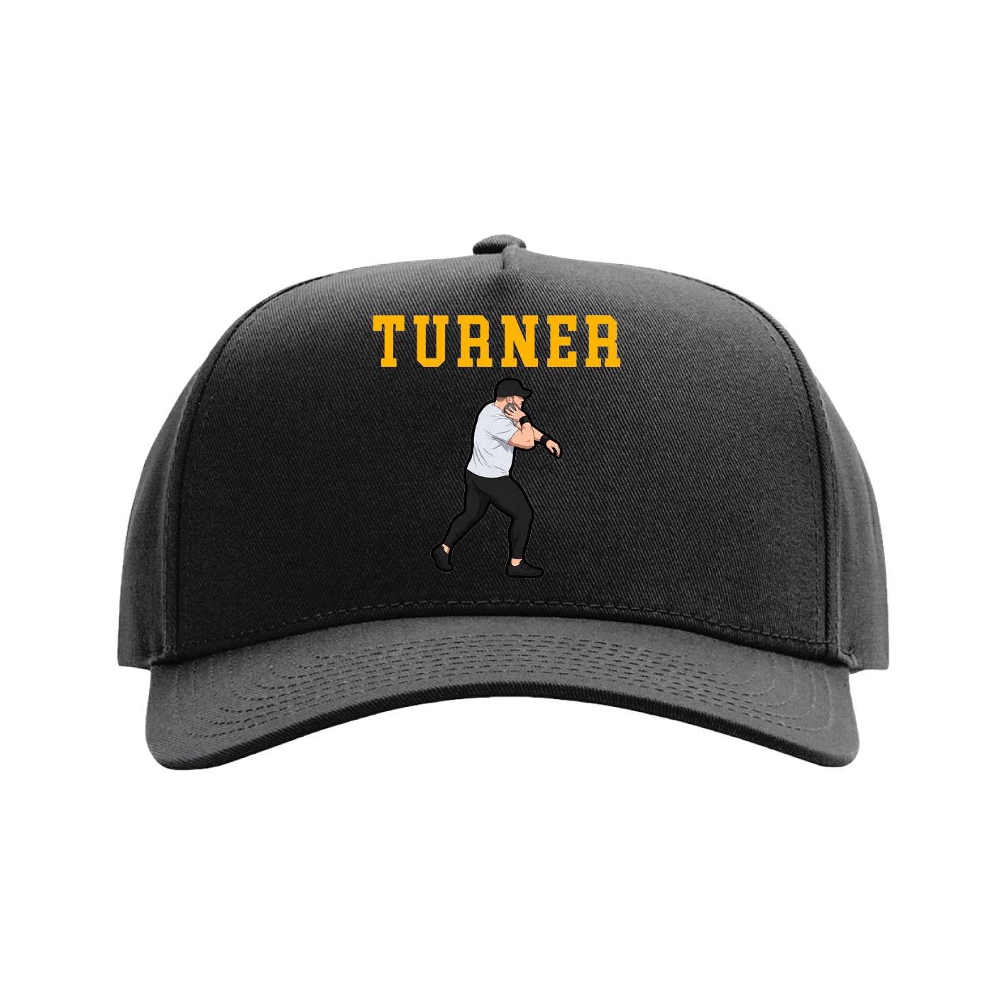 Full Fabric Five-Panel Champ Cap — Shirsey in Black