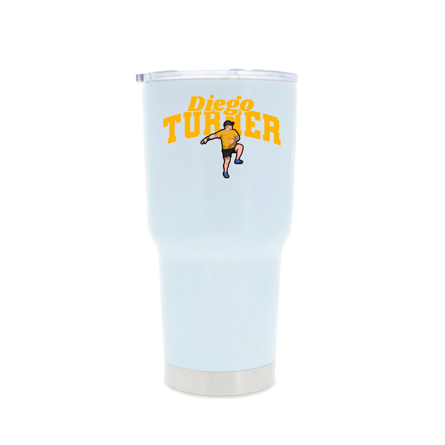 30oz Stainless Steel Tumbler — Signature Arch in White