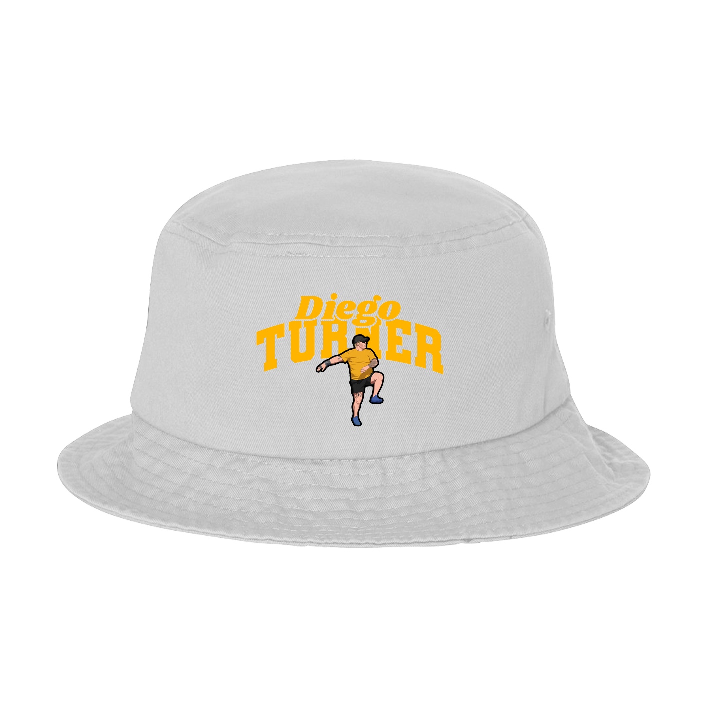 Bucket Cap — Signature Arch in White