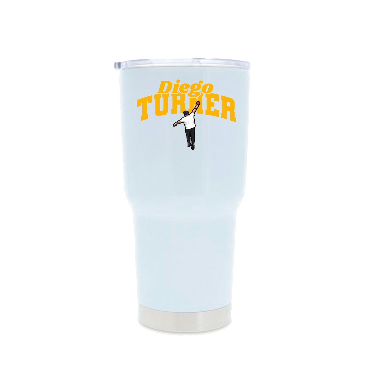30oz Stainless Steel Tumbler — Signature Arch in White