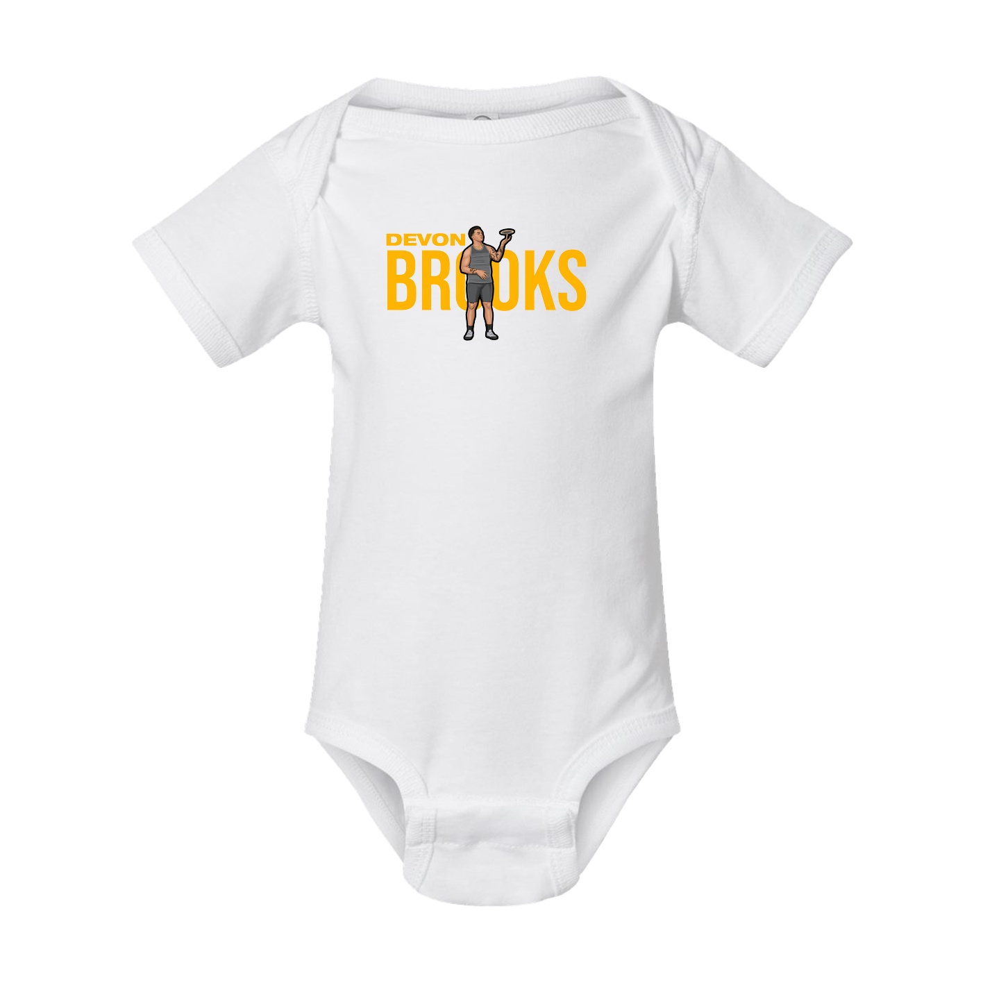 Baby Onesie — Player Name in White
