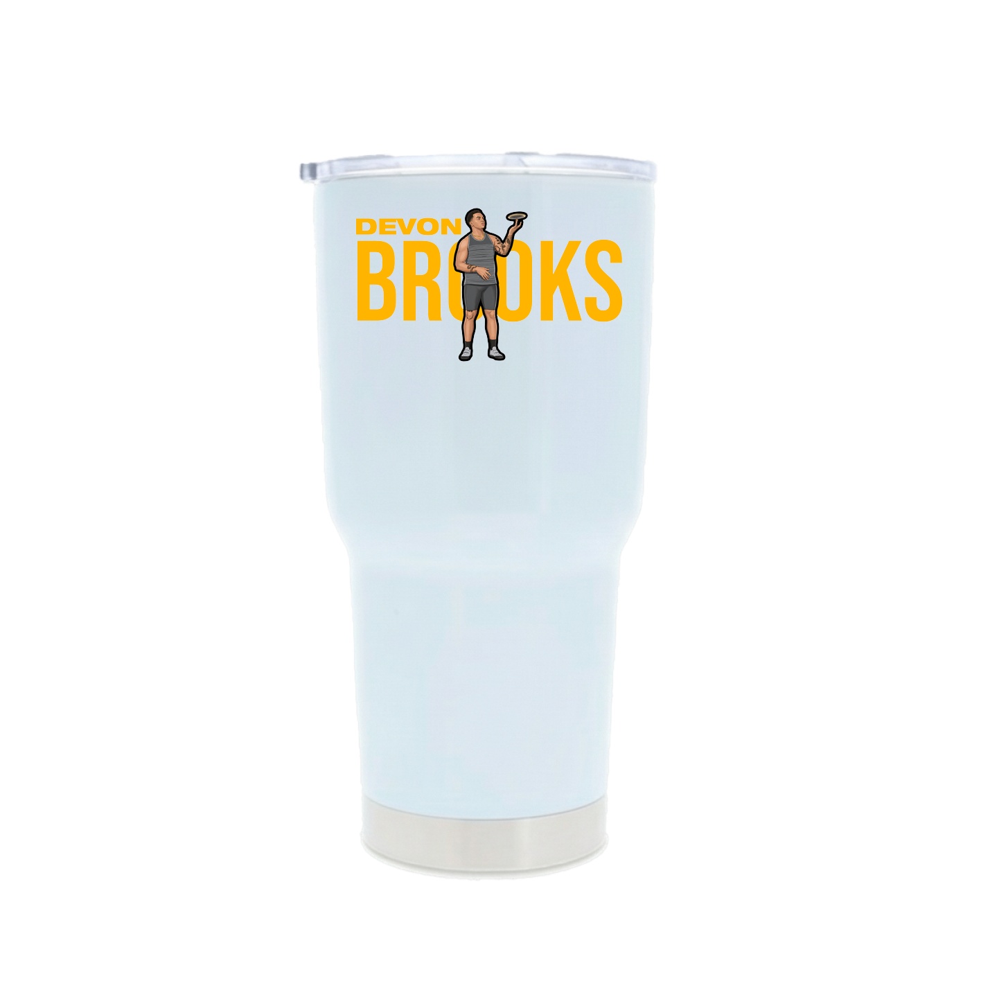 30oz Stainless Steel Tumbler — Player Name in White