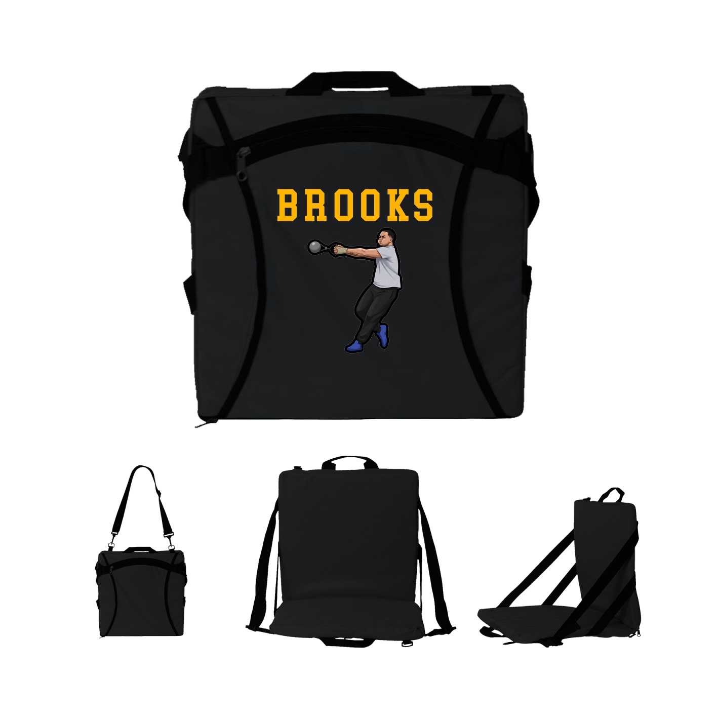 Folding Stadium Seat — Shirsey in Black