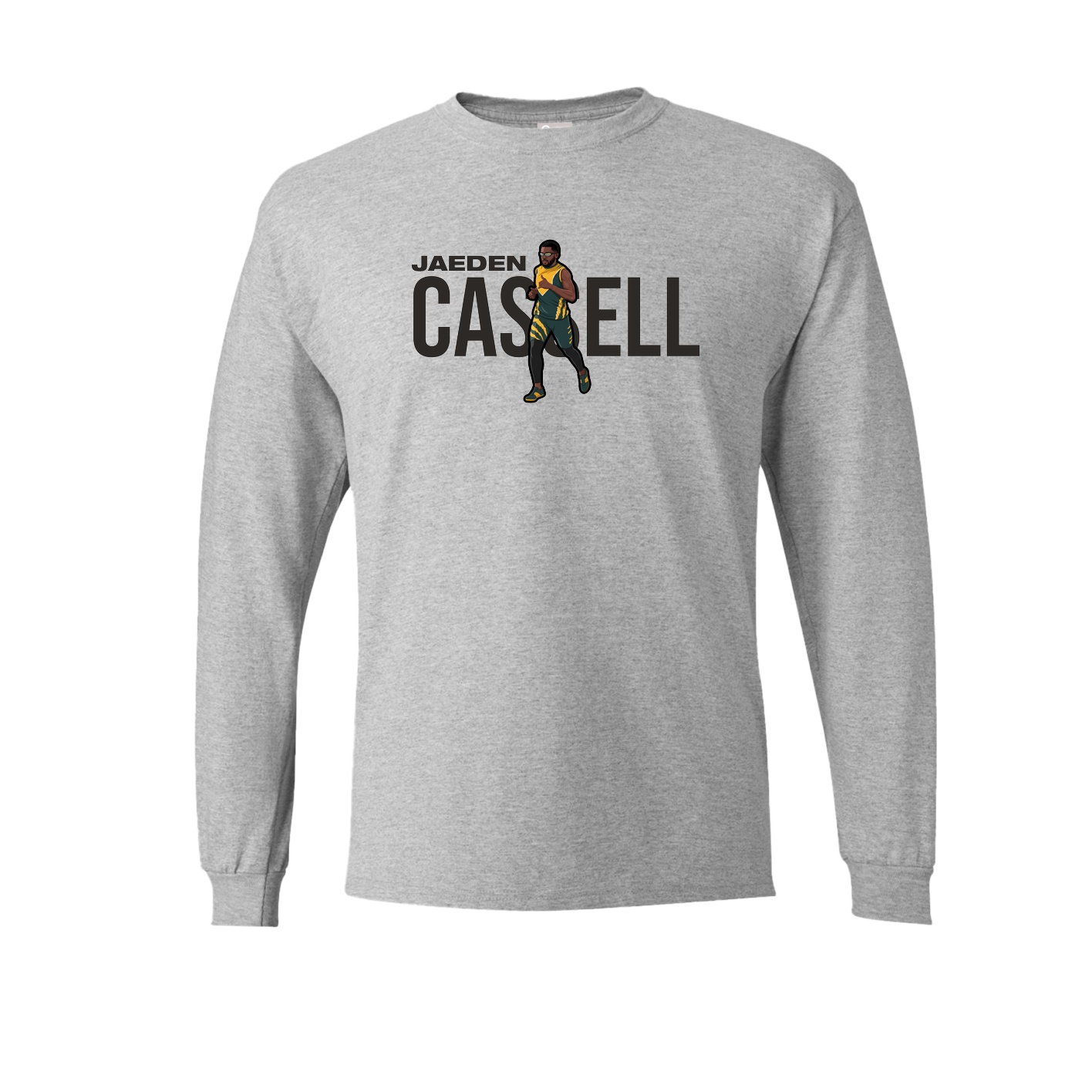 Long Sleeve Tee — Player Name in Grey