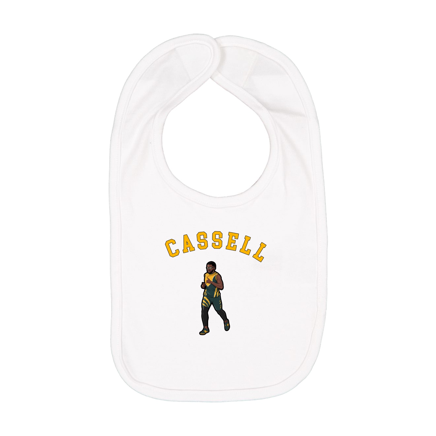 Infant Bib — Shirsey Arch in White