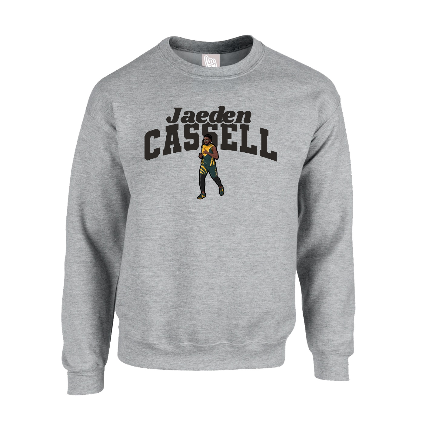 Fleece Crew — Signature Arch in Grey