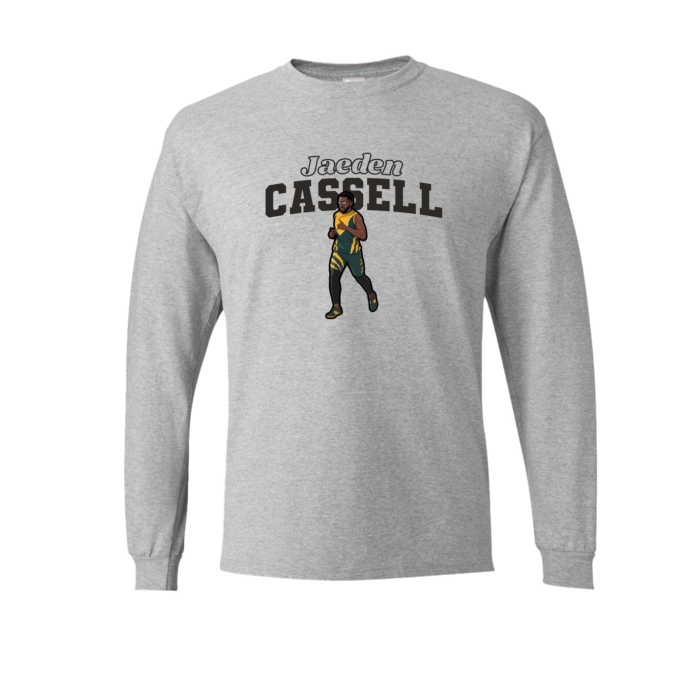 Long Sleeve Tee — Name Arch in Grey