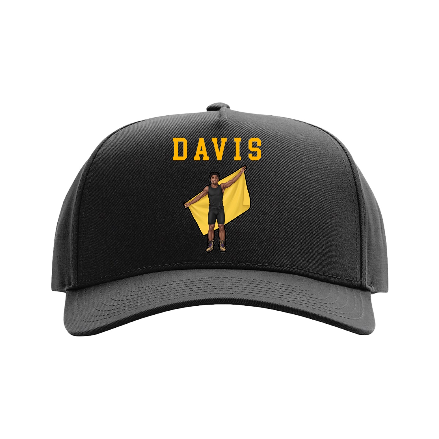 Full Fabric Five-Panel Champ Cap — Shirsey in Black
