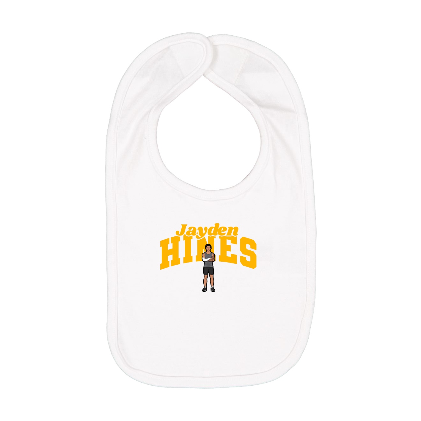 Infant Bib — Signature Arch in White
