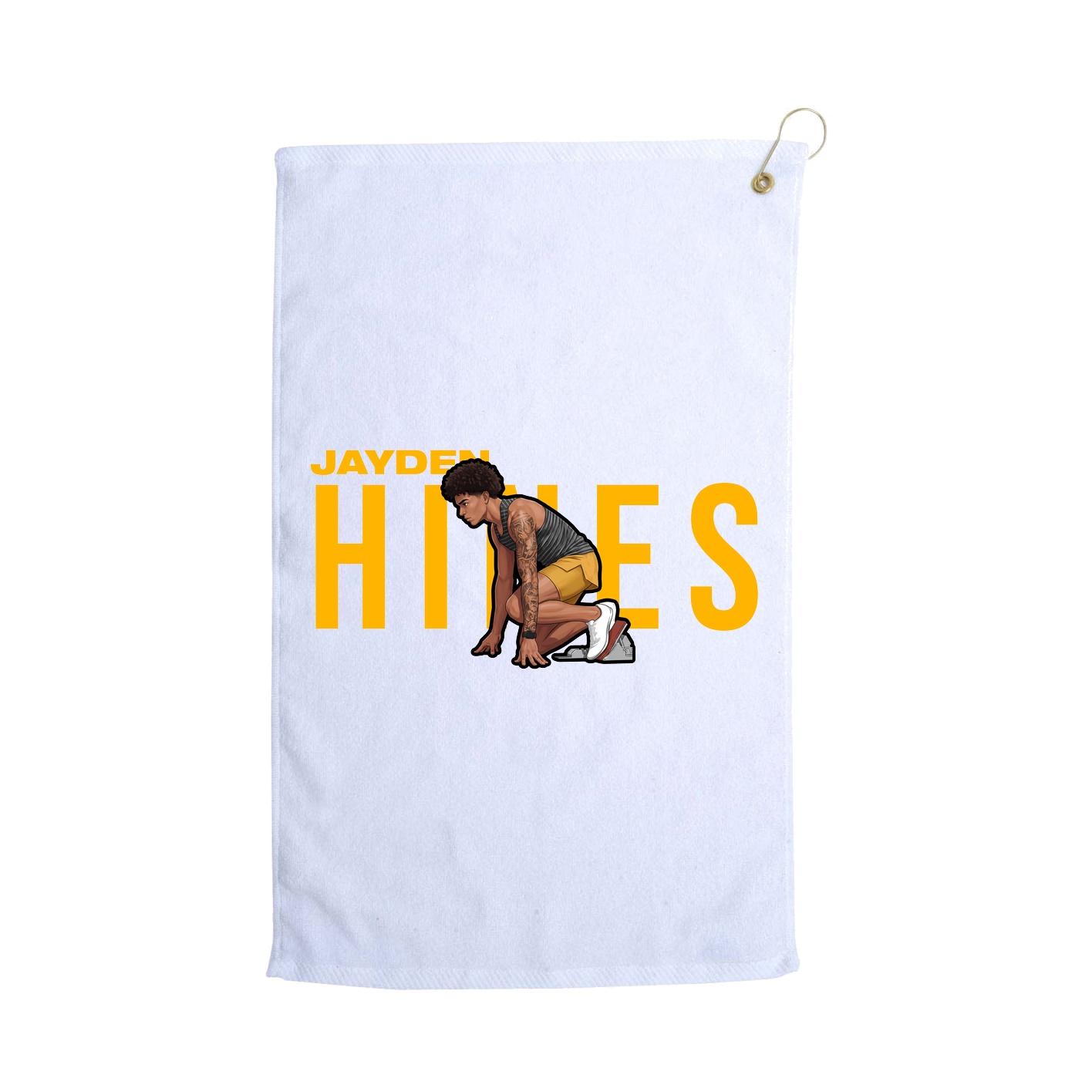 Golf Towel — Player Name in White
