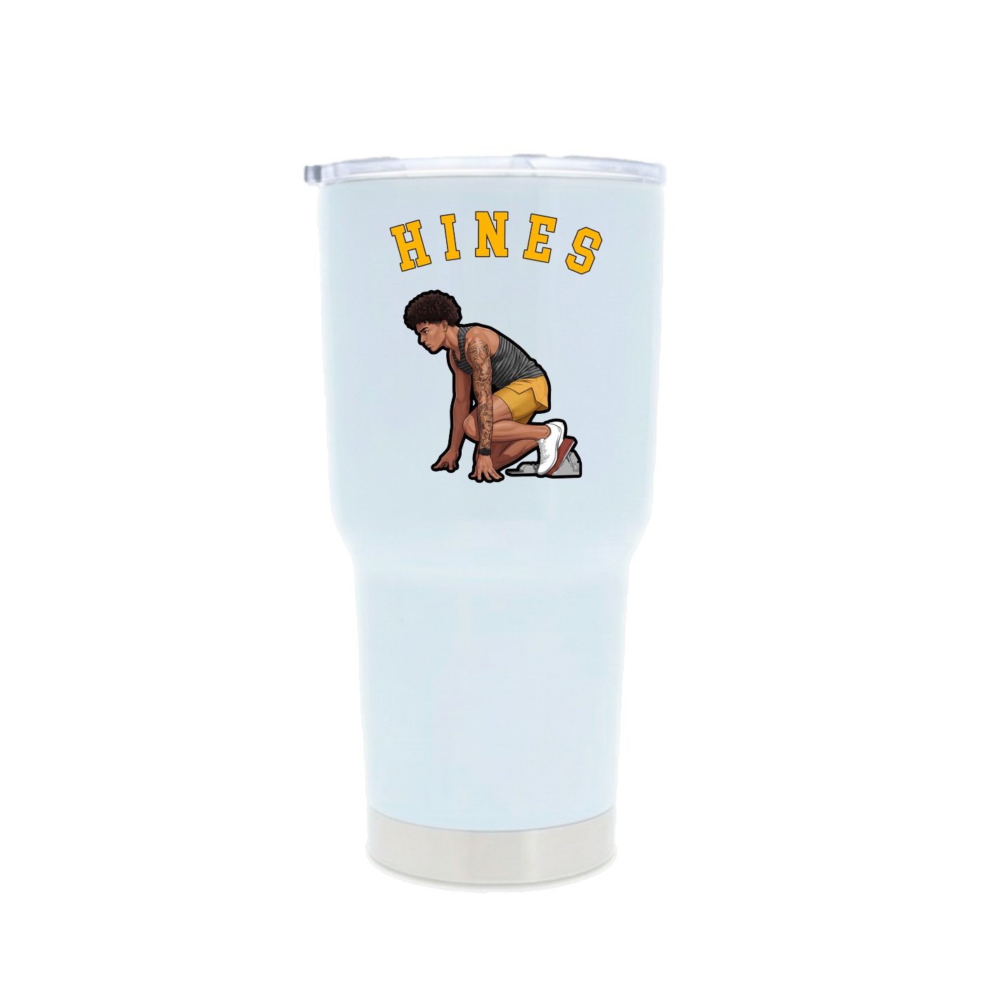 30oz Stainless Steel Tumbler — Shirsey Arch in White