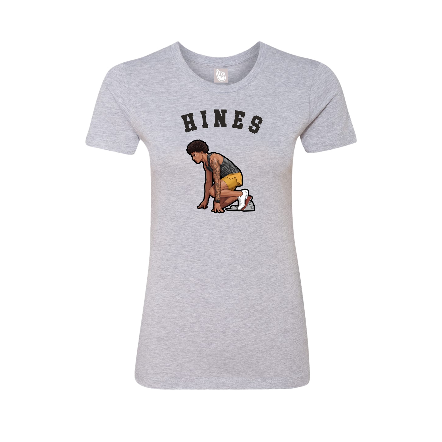 Fitted Women's Tee — Shirsey Arch in Grey